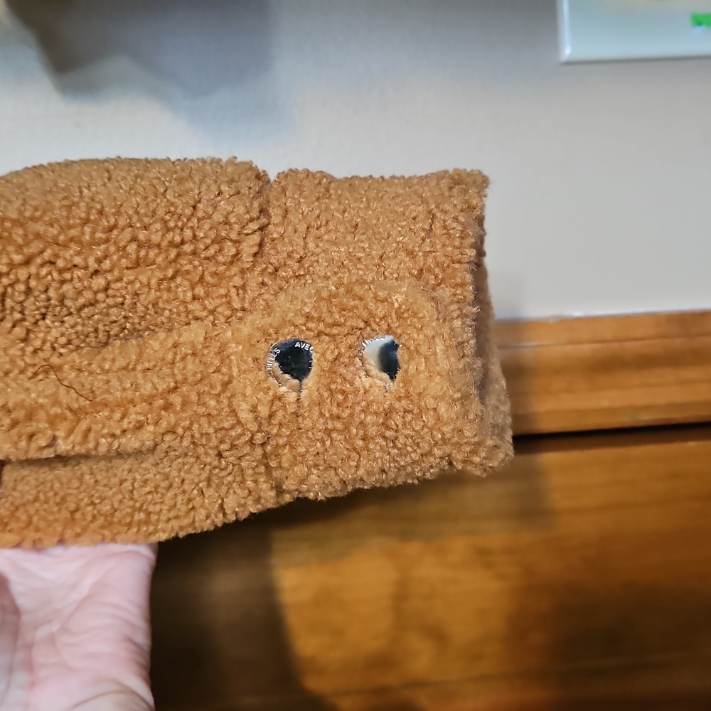 NWOT Anthropologie Avec Les Filles Teddy Sherpa Trucker Jacket in Caramel Brown - Picture 8 of 13
